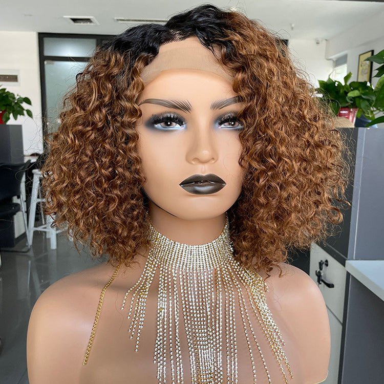 Perruque en dentelle cheveux naturels bouclés Ombre Bobo1b30, commerce transfrontalier - IVOIRART.COM