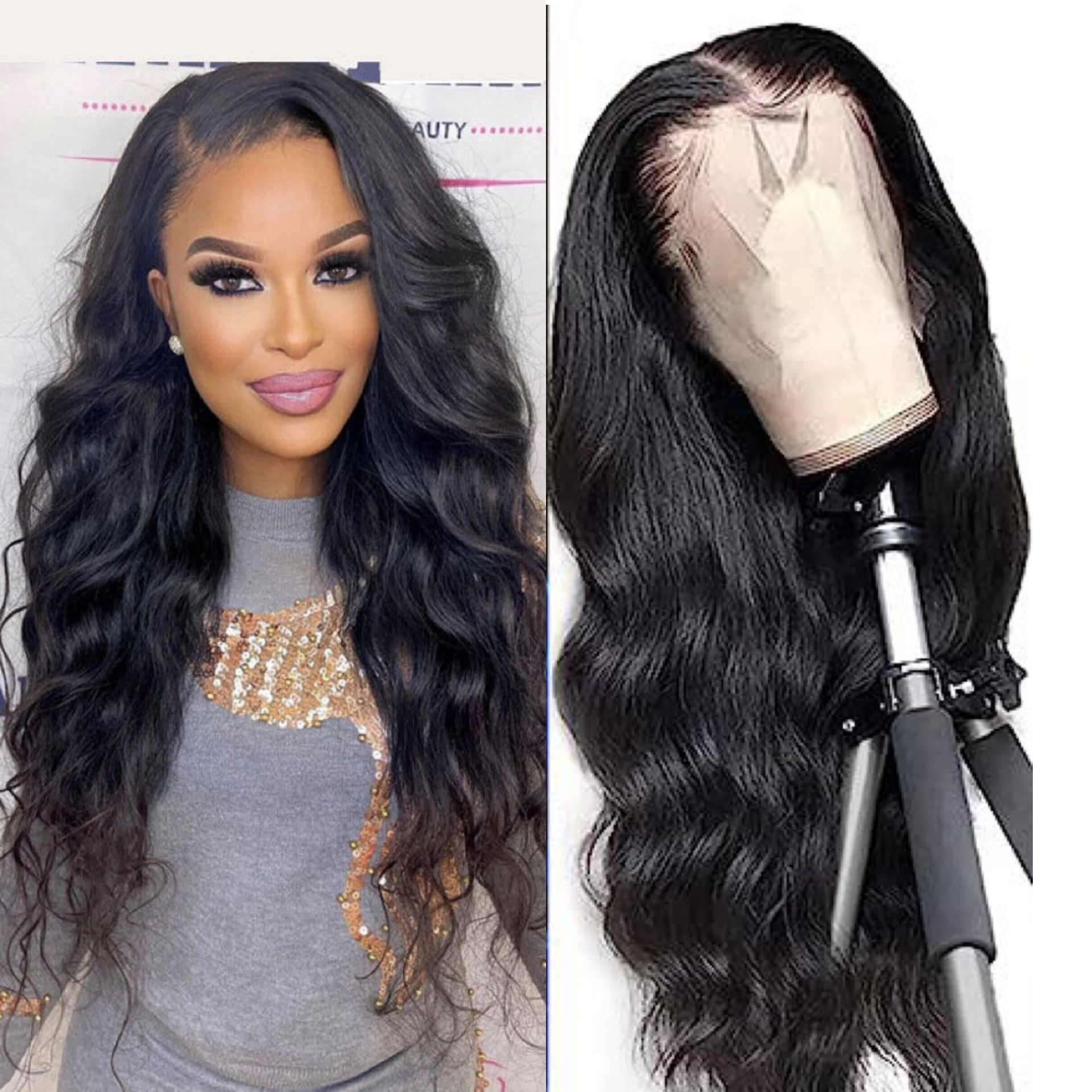Perruque Femme Longue Cheveux Bouclés Grande Vague Fibre Chimique 80 cm - IVOIRART.COM