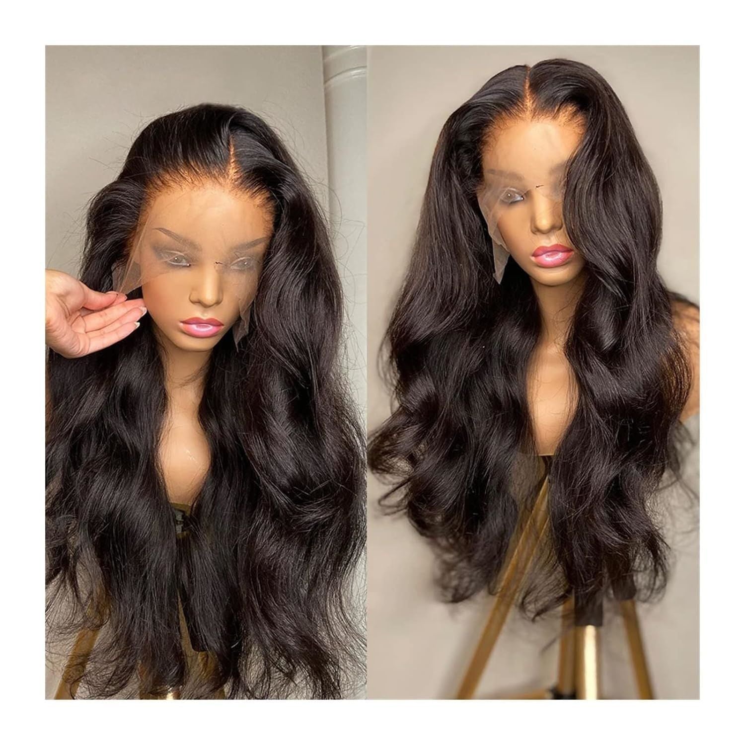 Perruque Femme Longue Cheveux Bouclés Grande Vague Fibre Chimique 80 cm - IVOIRART.COM