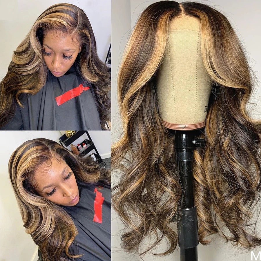 Perruque Femme Mode Cheveux Réels Bouclés Mi-Longs et Longs Grandes Ondes - IVOIRART.COM