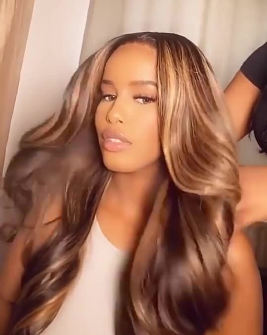 Perruque Femme Mode Cheveux Réels Bouclés Mi-Longs et Longs Grandes Ondes - IVOIRART.COM