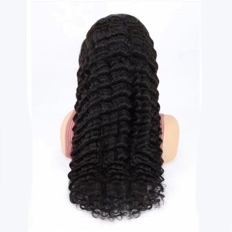 Perruque Frontal en Dentelle Ondulation Profonde en Cheveux Humains Naturels - IVOIRART.COM