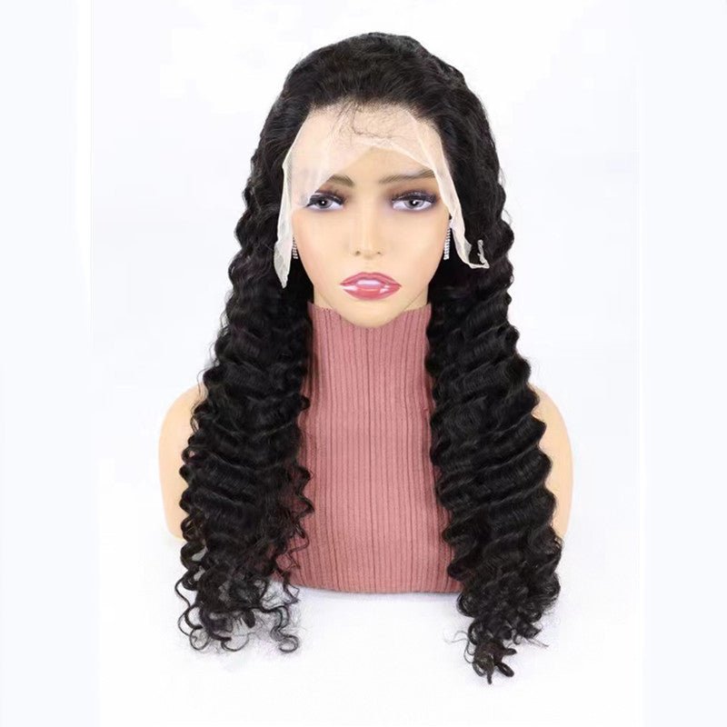 Perruque Frontal en Dentelle Ondulation Profonde en Cheveux Humains Naturels - IVOIRART.COM