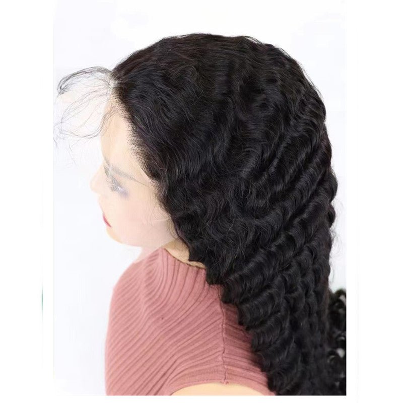 Perruque Frontal en Dentelle Ondulation Profonde en Cheveux Humains Naturels - IVOIRART.COM