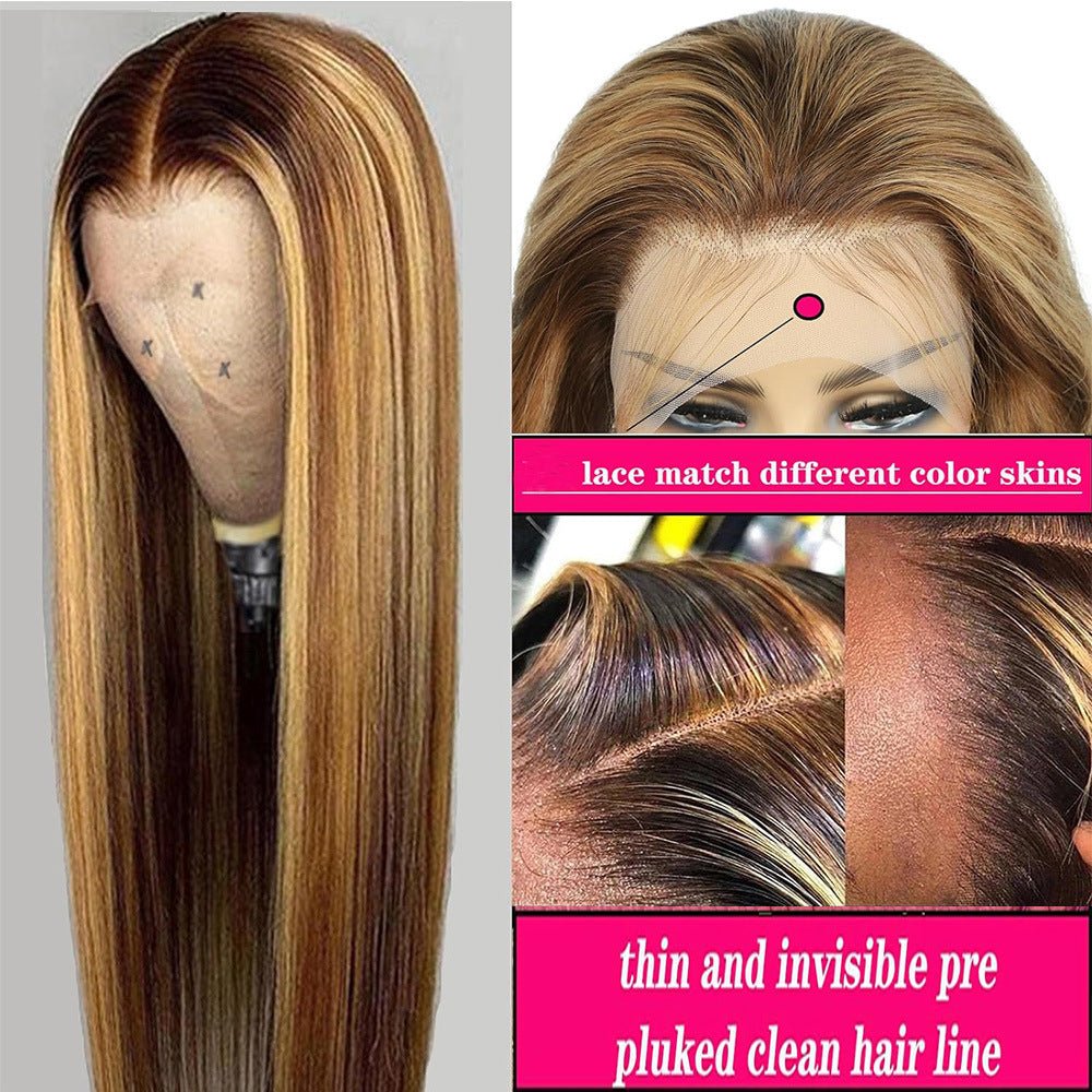 Perruque Frontale en Dentelle Cheveux Naturels Longs Raides pour Femme 80 cm - IVOIRART.COM