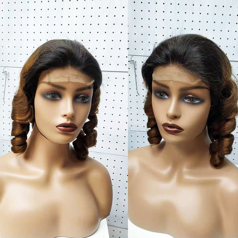 Perruque Funmi Double Drawn Cheveux Humains Bouclés Spring Curly Lace 100% Lisse - IVOIRART.COM