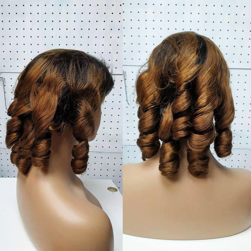 Perruque Funmi Double Drawn Cheveux Humains Bouclés Spring Curly Lace 100% Lisse - IVOIRART.COM
