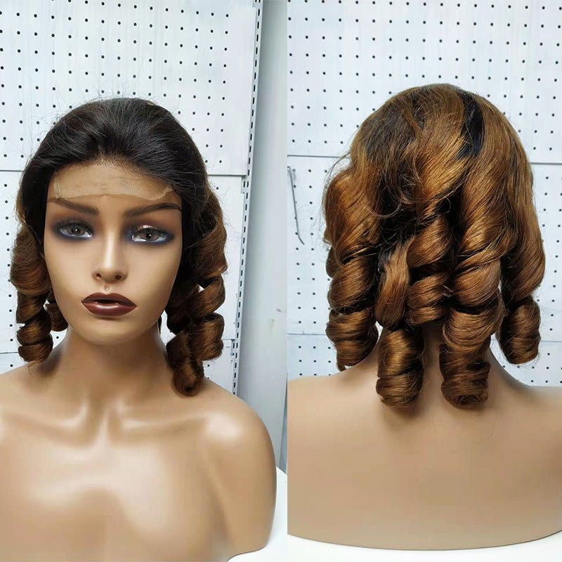 Perruque Funmi Double Drawn Cheveux Humains Bouclés Spring Curly Lace 100% Lisse - IVOIRART.COM