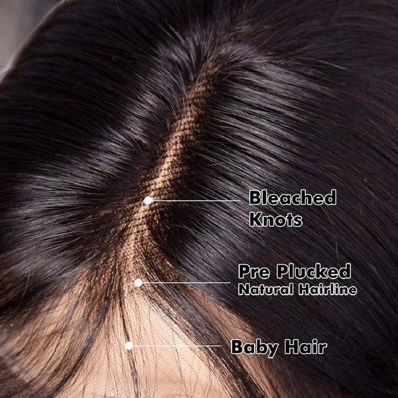 Perruque lace front bob lisse en cheveux humains, coupe courte naturelle 8-14ins - IVOIRART.COM