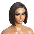 Perruque lace front bob lisse en cheveux humains, coupe courte naturelle 8-14ins - IVOIRART.COM