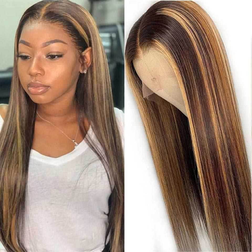 Perruque Lace Front Piano teinte 4/27 en cheveux humains 150-180 % densité - IVOIRART.COM