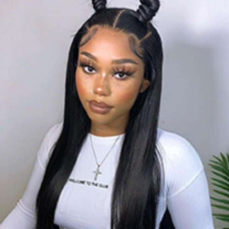 Perruque pour elle lisse 13x6 Lace Front en cheveux humains naturel, densité 180% - IVOIRART.COM