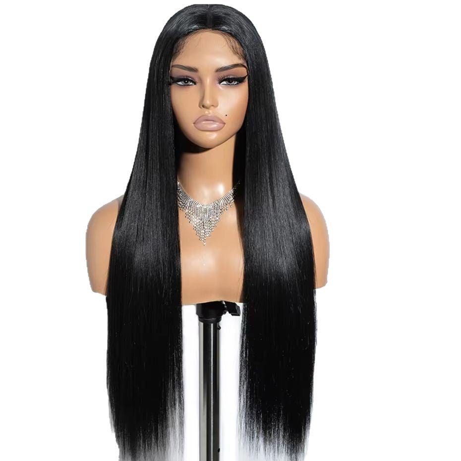 Perruque sans colle en cheveux humains lisses pour un style naturel élégant - IVOIRART.COM