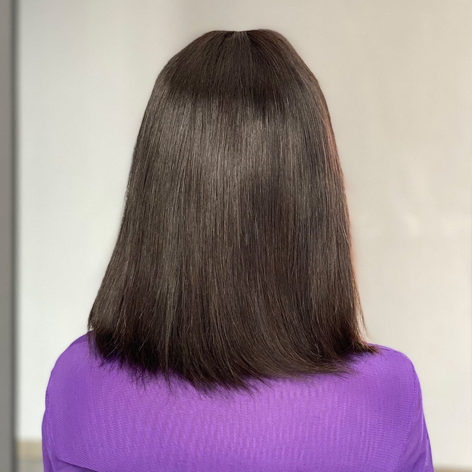 Perruque Su Bob en cheveux naturels humains, 25 cm, coloration et lissage possibles - IVOIRART.COM