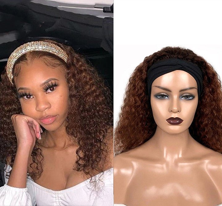 Perruques Bandeau Bouclées Jerry en Cheveux Naturels pour un Style Unique - IVOIRART.COM