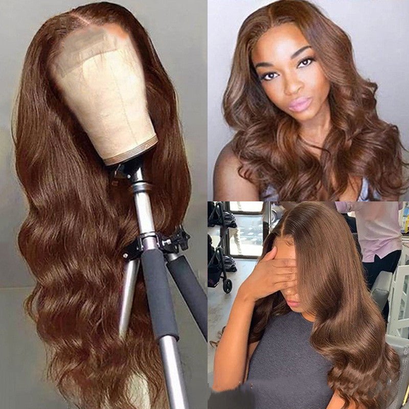 Perruques en cheveux humains couleur marron de qualité supérieure pour un style naturel - IVOIRART.COM