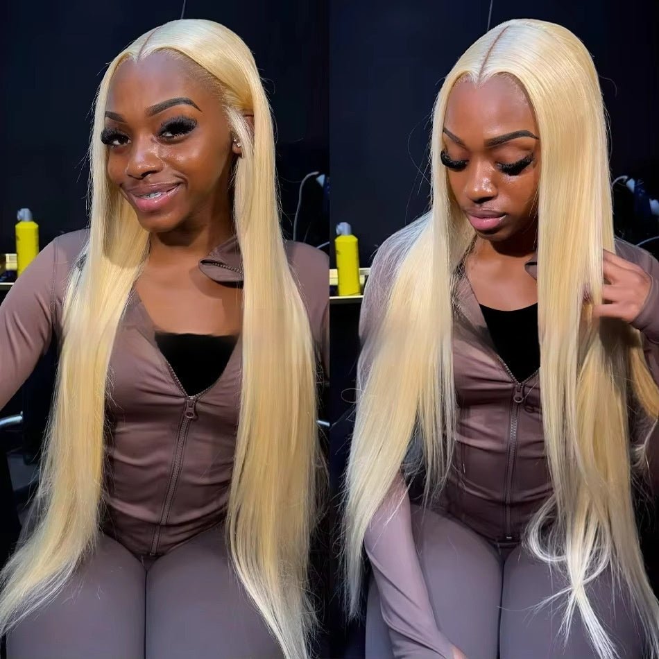 Perruques en cheveux humains lisses 12-40 pouces couleur blonde 613 personnalisables - IVOIRART.COM