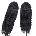 Perruques en cheveux naturels ondulés profonds 28-30 pouces avec front en dentelle 13x4 - IVOIRART.COM