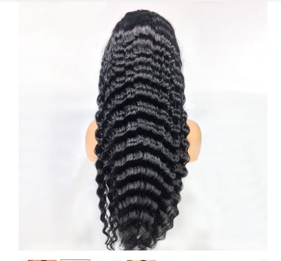 Perruques en cheveux naturels ondulés profonds 28-30 pouces avec front en dentelle 13x4 - IVOIRART.COM