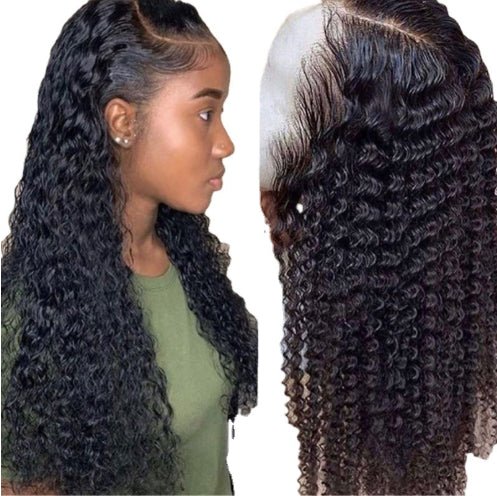 Perruques Frontales en Dentelle Bouclées Kinky Brésiliennes en Cheveux Naturels 8-24 pouces - IVOIRART.COM