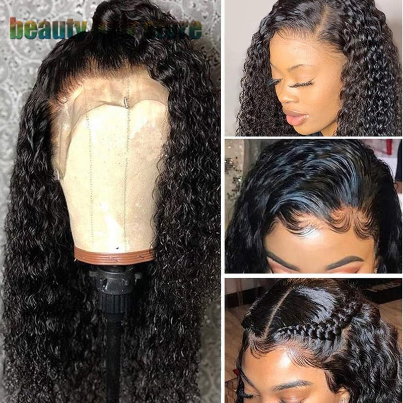 Perruques Frontales en Dentelle Bouclées Kinky Brésiliennes en Cheveux Naturels 8-24 pouces - IVOIRART.COM