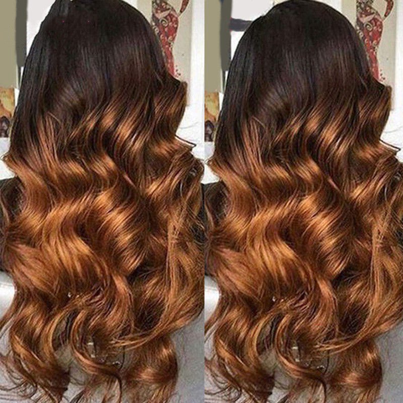 Perruques Lace Front en Cheveux Humains Remy avec Effet Ombre Coloré et Naturel - IVOIRART.COM