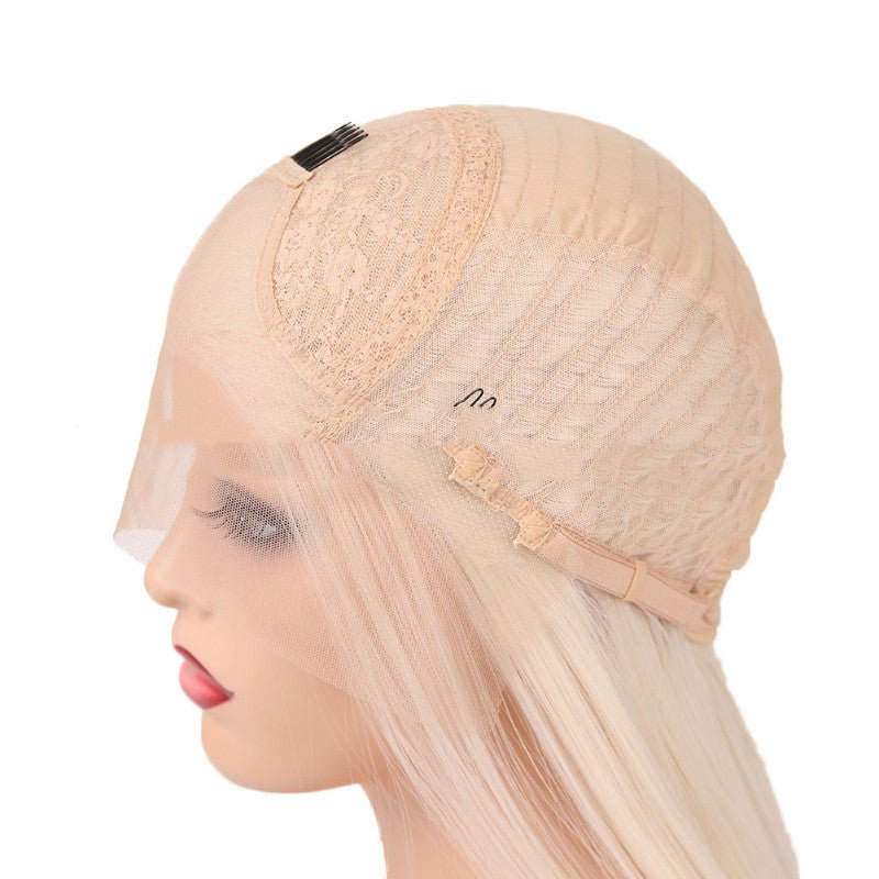 Perruques synthétiques pour femmes à dentelle frontale avec cheveux longs bouclés - IVOIRART.COM