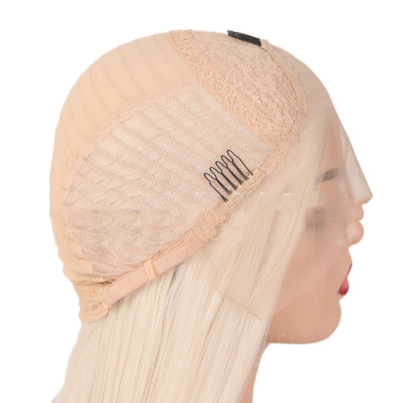 Perruques synthétiques pour femmes à dentelle frontale avec cheveux longs bouclés - IVOIRART.COM