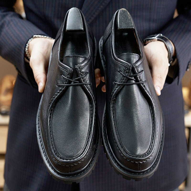 Personality Wild Suit Chaussures Grande Taille Style British - Cuir Plein Grain. - IVOIRART.COM