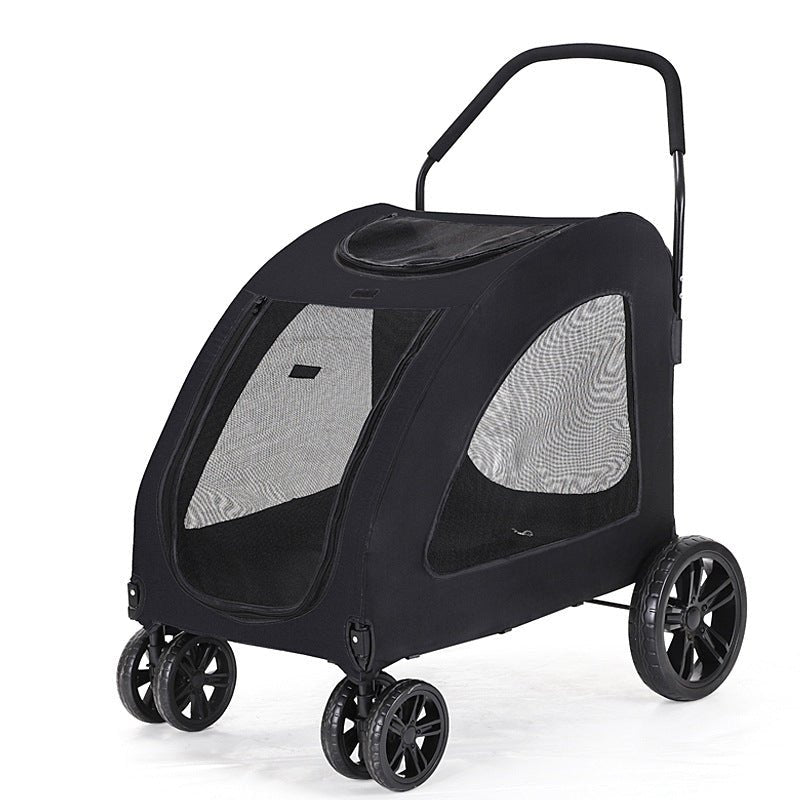 Pet Stroller Medium To Large Dogs Elderly Dog Disabled Walking Cat Out Lightweight Portable Foldable Dog Walking Car - IVOIRART.COM