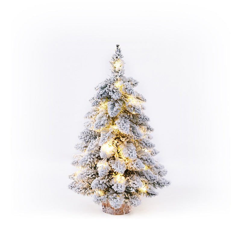 Petit Sapin de Noël Floconné Miniature Décoratif 45-60 cm pour Fêtes - IVOIRART.COM