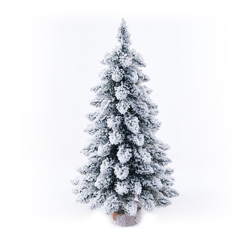 Petit Sapin de Noël Floconné Miniature Décoratif 45-60 cm pour Fêtes - IVOIRART.COM