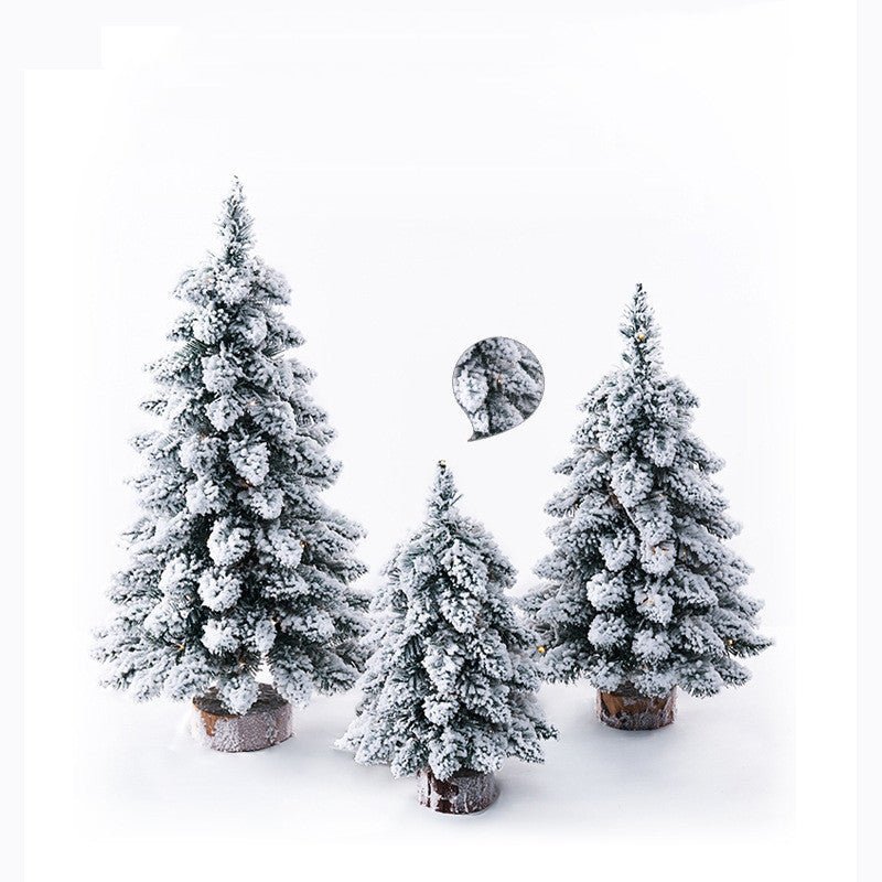 Petit Sapin de Noël Floconné Miniature Décoratif 45-60 cm pour Fêtes - IVOIRART.COM