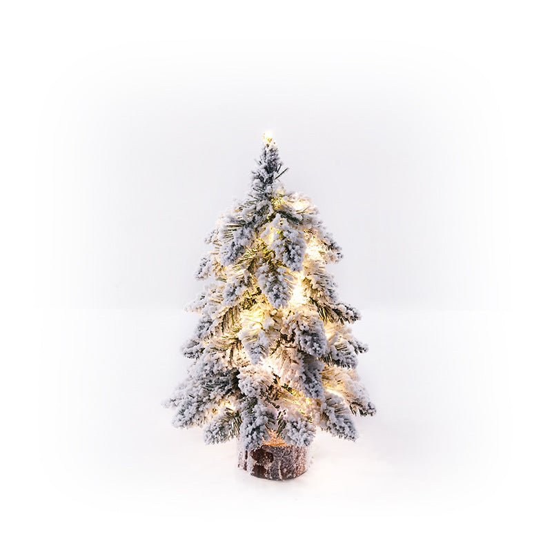 Petit Sapin de Noël Floconné Miniature Décoratif 45-60 cm pour Fêtes - IVOIRART.COM