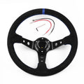 Pièces de Modification Automobile Volant de Course en Daim Sport 35 cm 14 Pouces - IVOIRART.COM