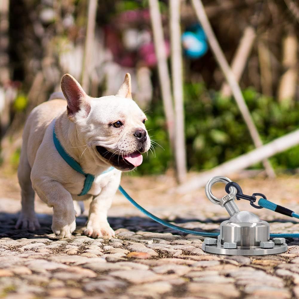 Piquet d'attache en acier inoxydable avec câble métallique pour chien robuste - IVOIRART.COM