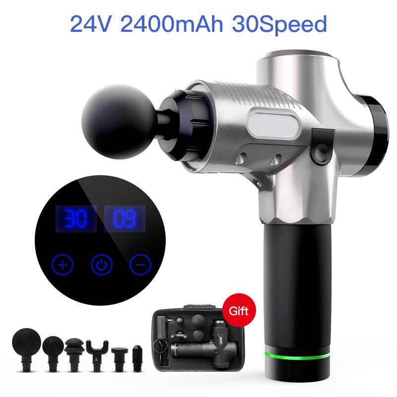 Pistolet de massage fascia professionnel, moteur sans balais 24V, 6 vitesses - IVOIRART.COM