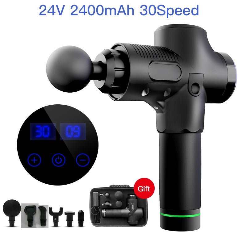 Pistolet de massage fascia professionnel, moteur sans balais 24V, 6 vitesses - IVOIRART.COM