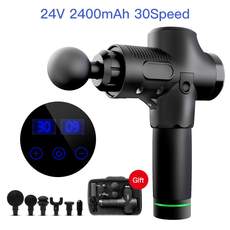 Pistolet de massage fascia professionnel, moteur sans balais 24V, 6 vitesses - IVOIRART.COM