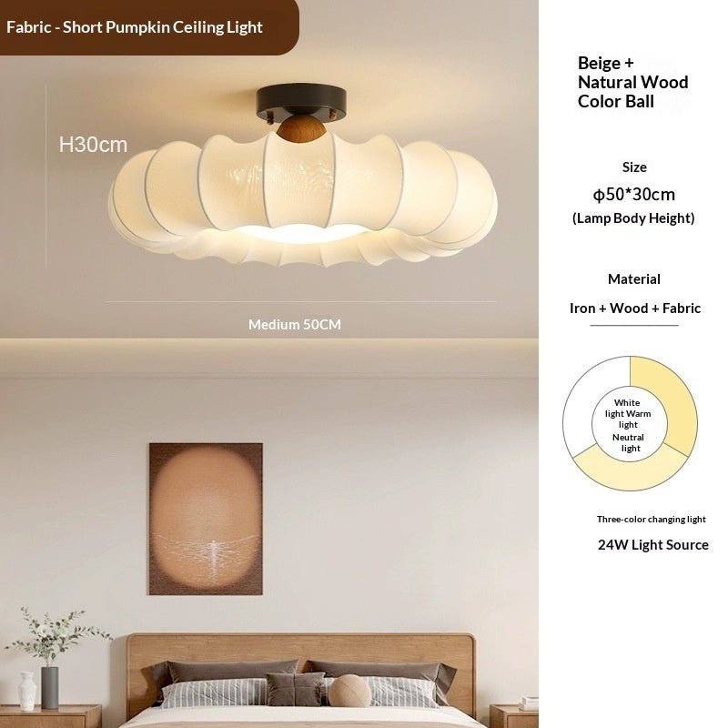 Plafonnier citrouille vintage pour chambre, milieu du siècle, design élégant art - IVOIRART.COM