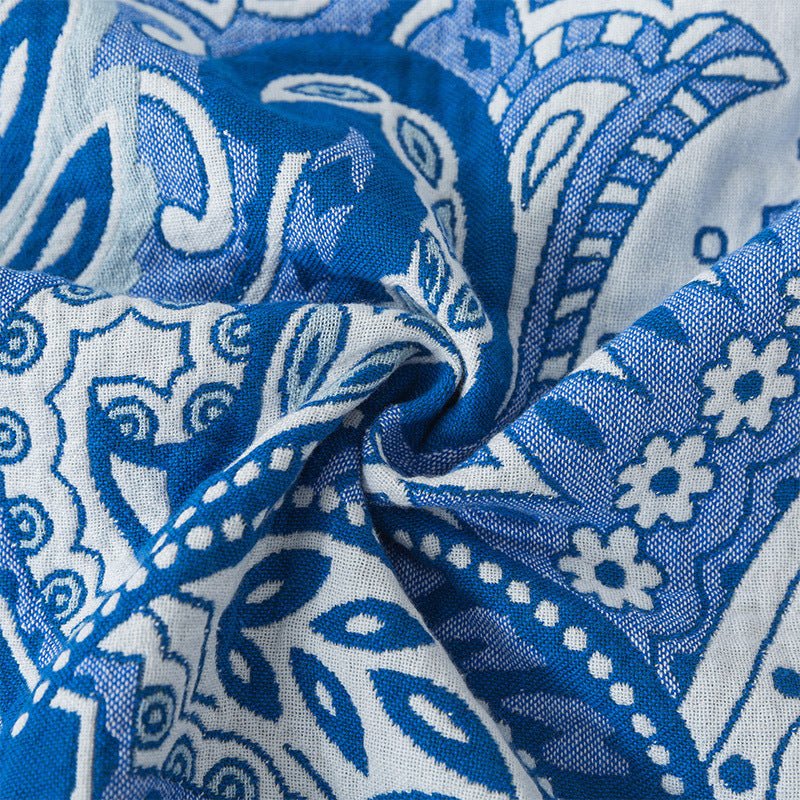 Plaid léger doux à franges motif floral pour canapé—en coton, plusieurs tailles. - IVOIRART.COM