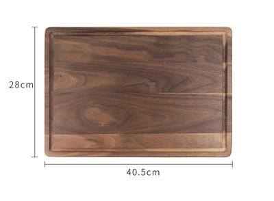 Planche à découper polyvalente en bois de noyer noir, plateau complet original - IVOIRART.COM
