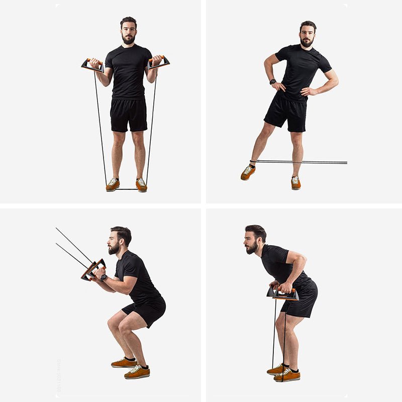 Planche de Pompe avec Supports Élastiques pour Gym à Domicile Entraînement - IVOIRART.COM
