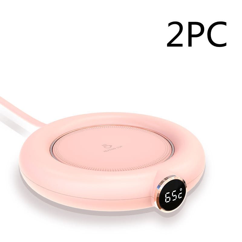 Plaque Chauffante USB pour Tasse avec 3 Températures Réglables, Affichage LED, Chauffe-tasse Électrique pour Maison et Bureau - IVOIRART.COM