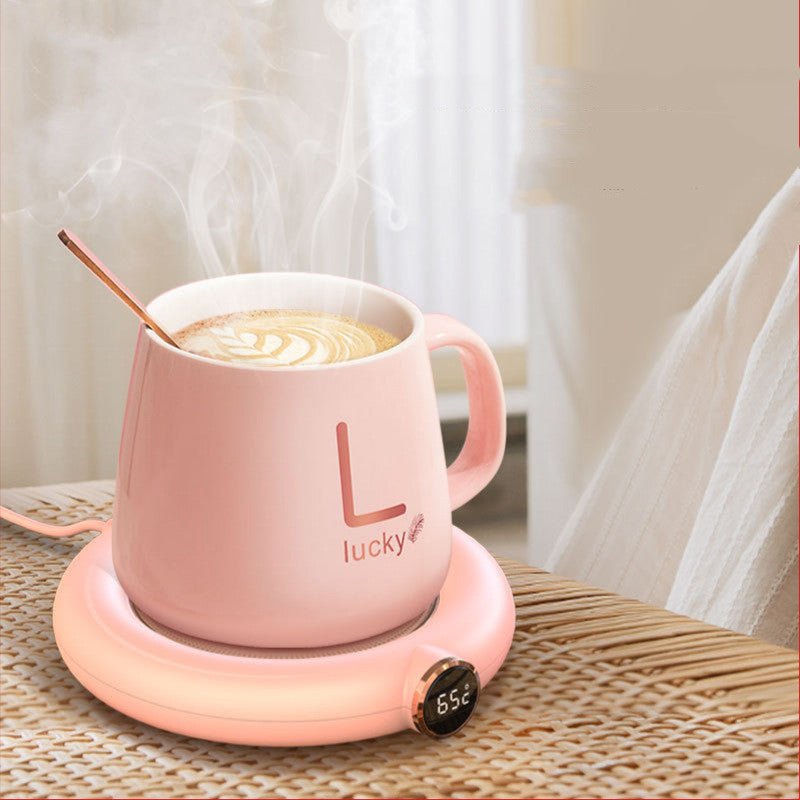 Plaque Chauffante USB pour Tasse avec 3 Températures Réglables, Affichage LED, Chauffe-tasse Électrique pour Maison et Bureau - IVOIRART.COM