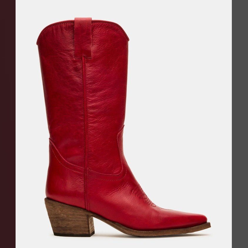 Plus-size Fashionable Embroidered Block-heel Thigh-high Womens Boots - IVOIRART.COM