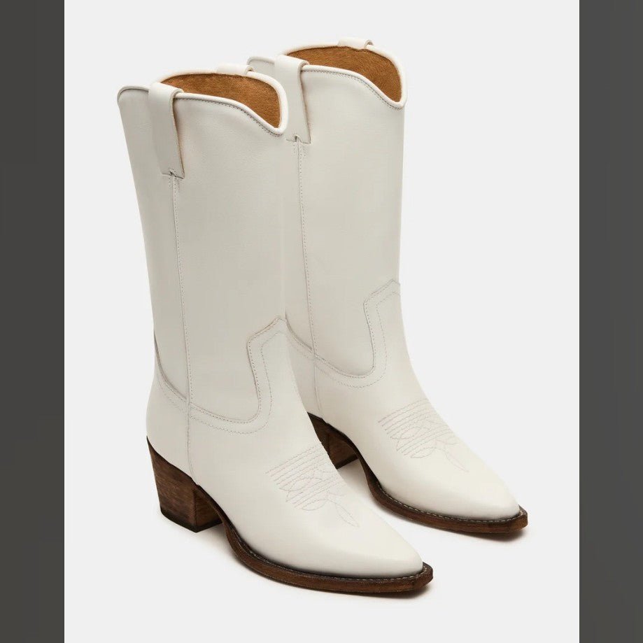 Plus-size Fashionable Embroidered Block-heel Thigh-high Womens Boots - IVOIRART.COM