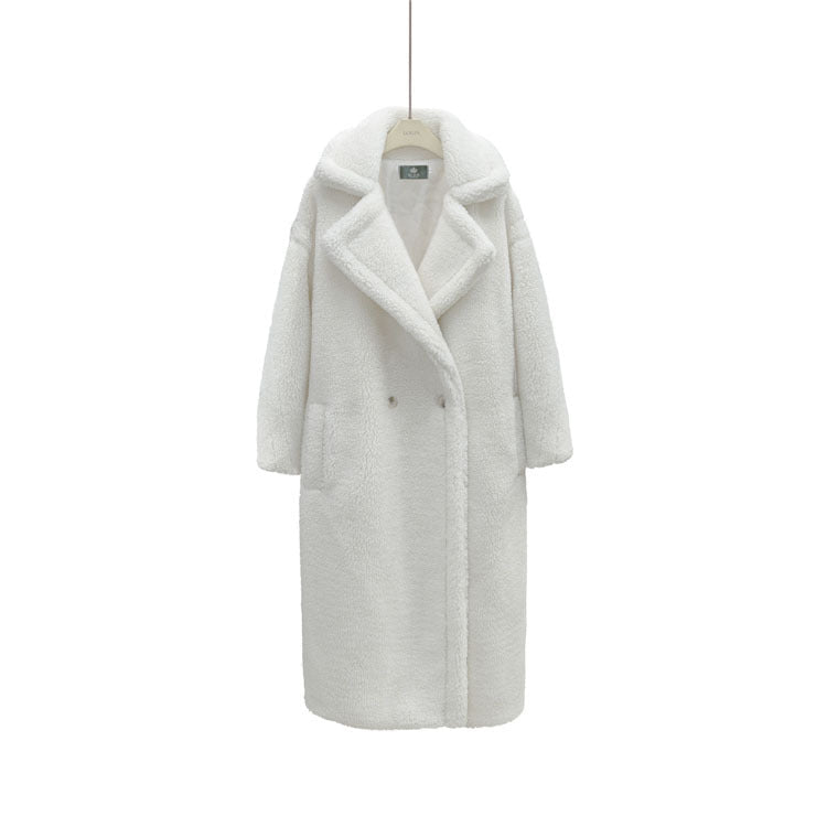 Plush Coat Ladies Long Lamb Coat Winter - IVOIRART.COM