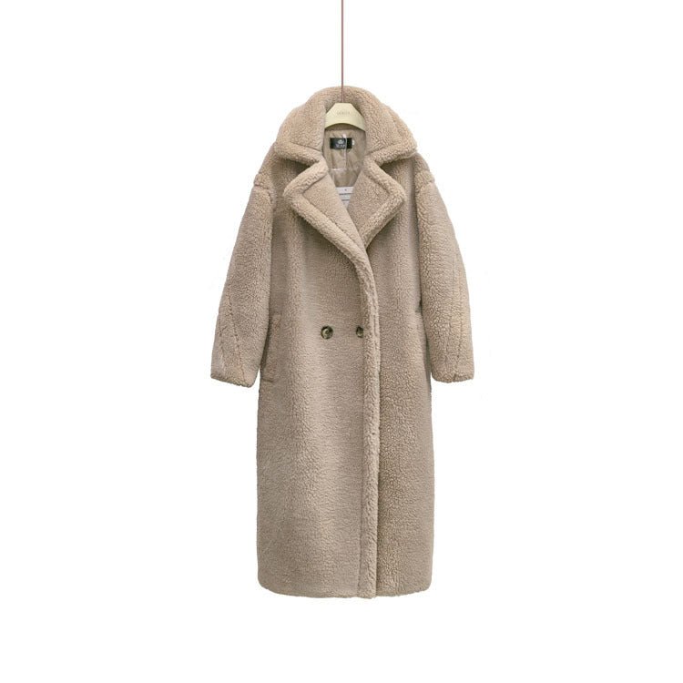 Plush Coat Ladies Long Lamb Coat Winter - IVOIRART.COM