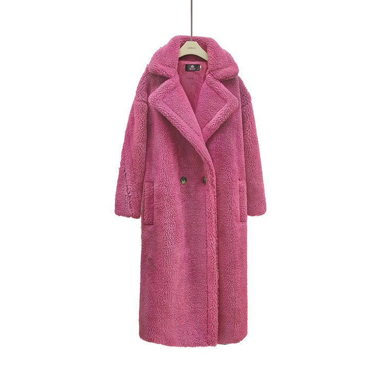 Plush Coat Ladies Long Lamb Coat Winter - IVOIRART.COM